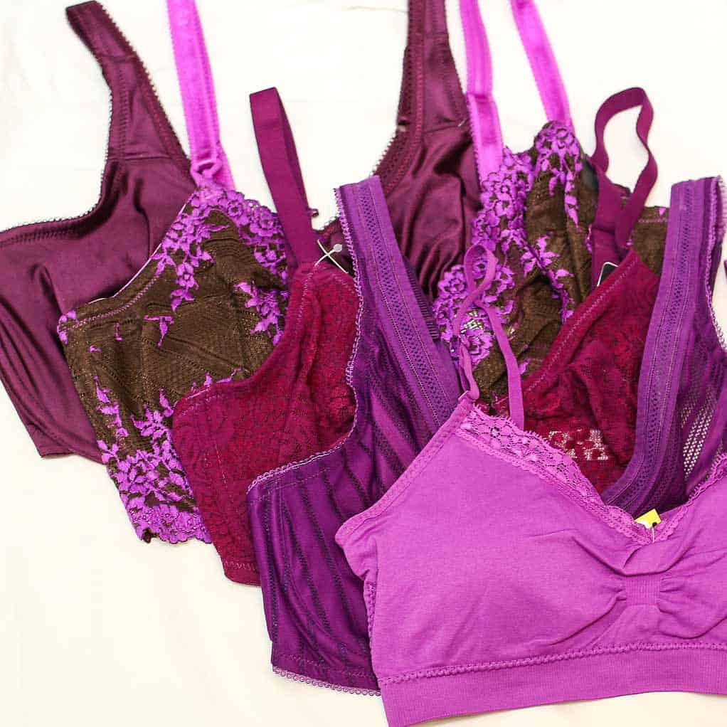 A variety of bras offered at Gazebo, both wireless and wired.